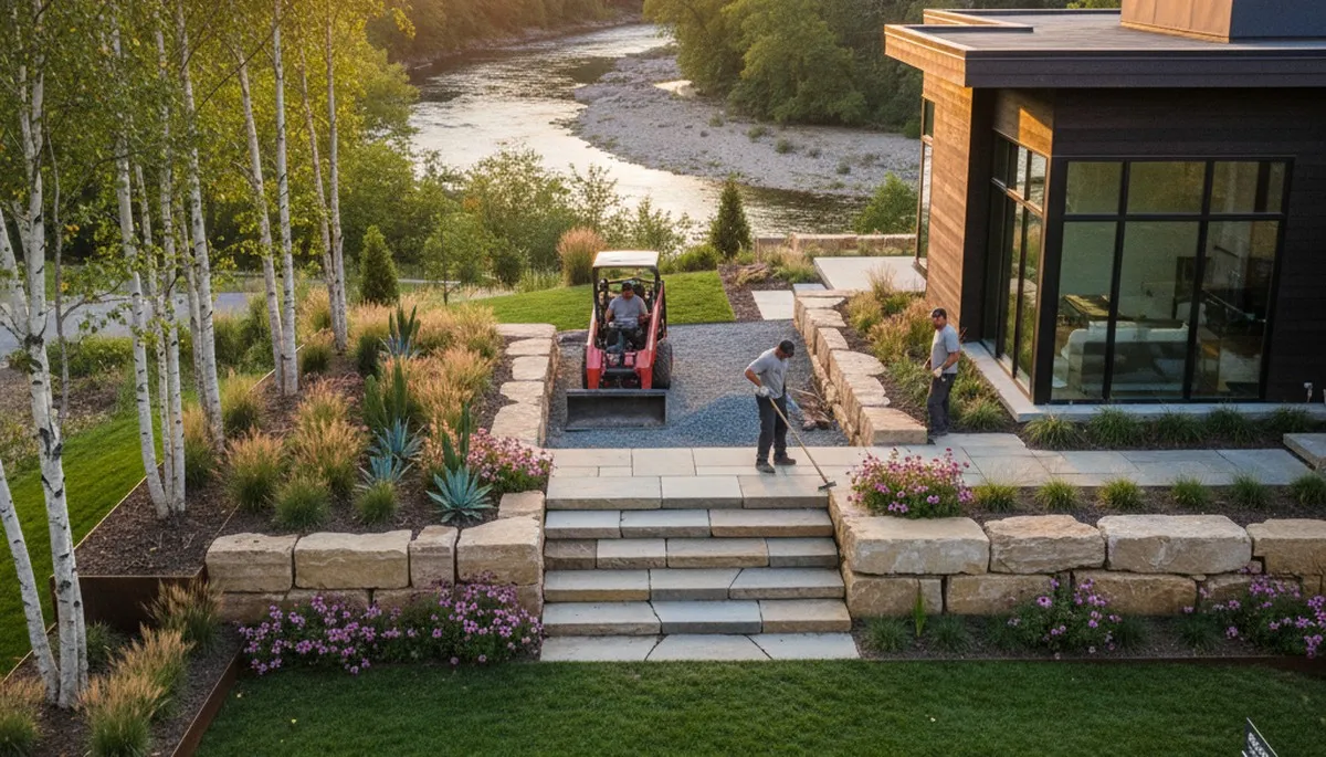 Landscaping team serving Cleveland, OH with professional lawn care and outdoor property maintenance